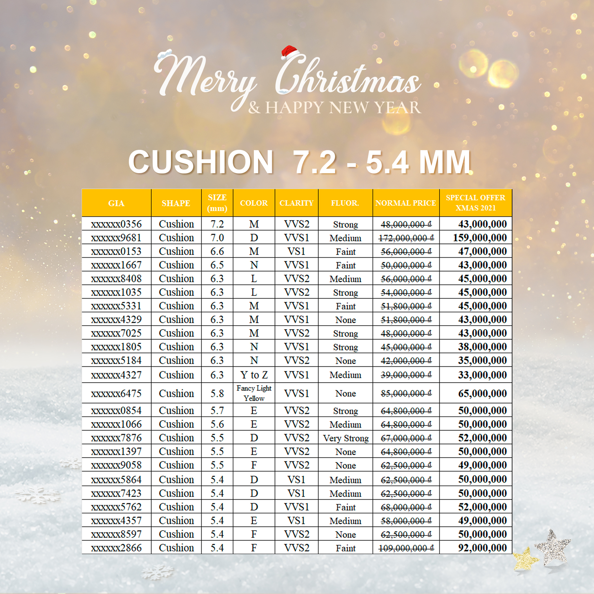 Diamond offer with a total value of over 2 billion VND - Celebrate Christmas and New Year in your style! - 10